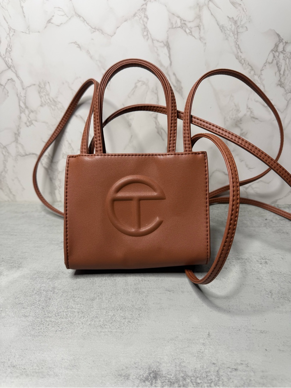 Telfar Small Shopping Bag – Tan